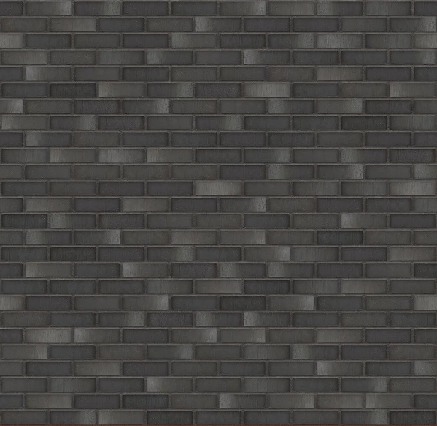 White Night thin brick with Medium Gray joints