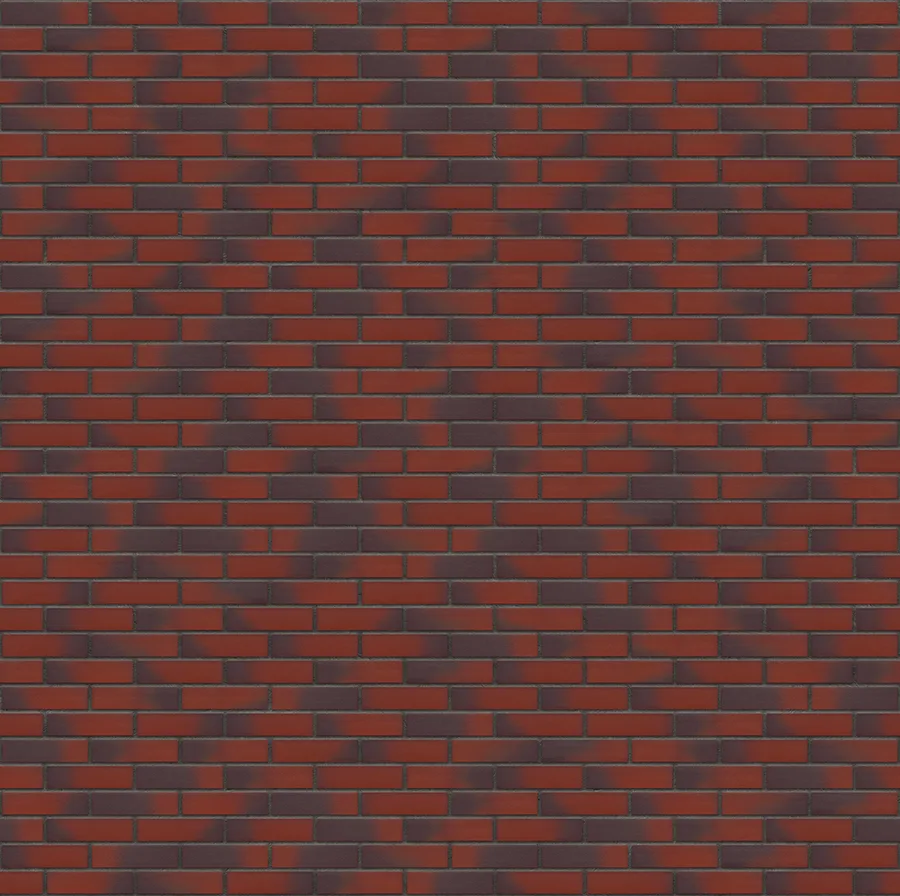 Wild Wine thin brick with Charcoal joints
