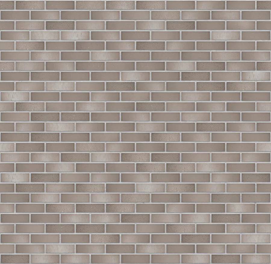 Winter Field thin brick with Light Gray joints