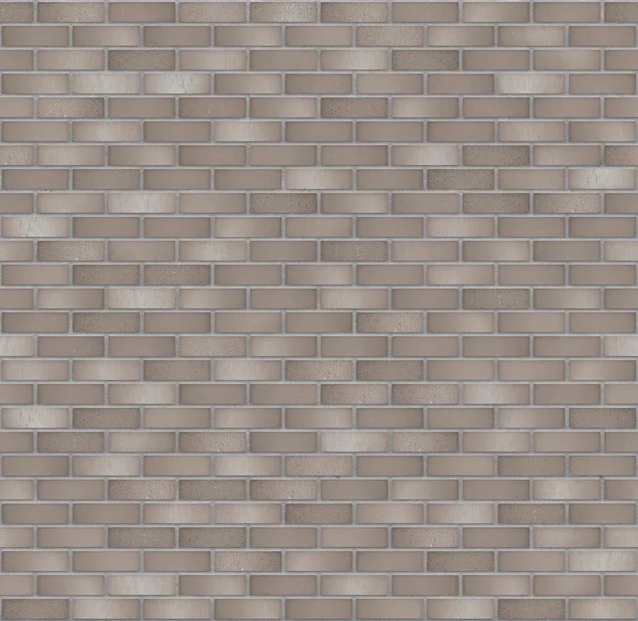 Winter Field thin brick with Medium Gray joints