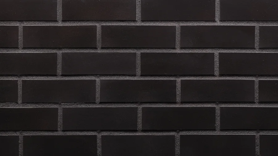King Klinker Onyx Black Glazed thin brick, long format