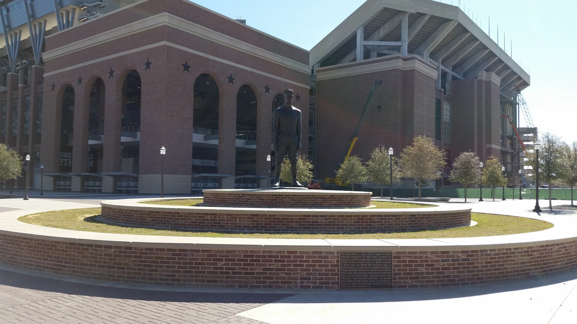 Kyle Field, Texas A&M, brick-faced precast panels with embedded thin brick