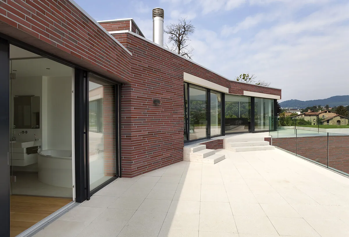 King Klinker Red Zeppelin brick slips on a building