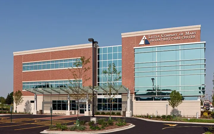 Little Company of Mary outpatient care center, brick-faced precast panels