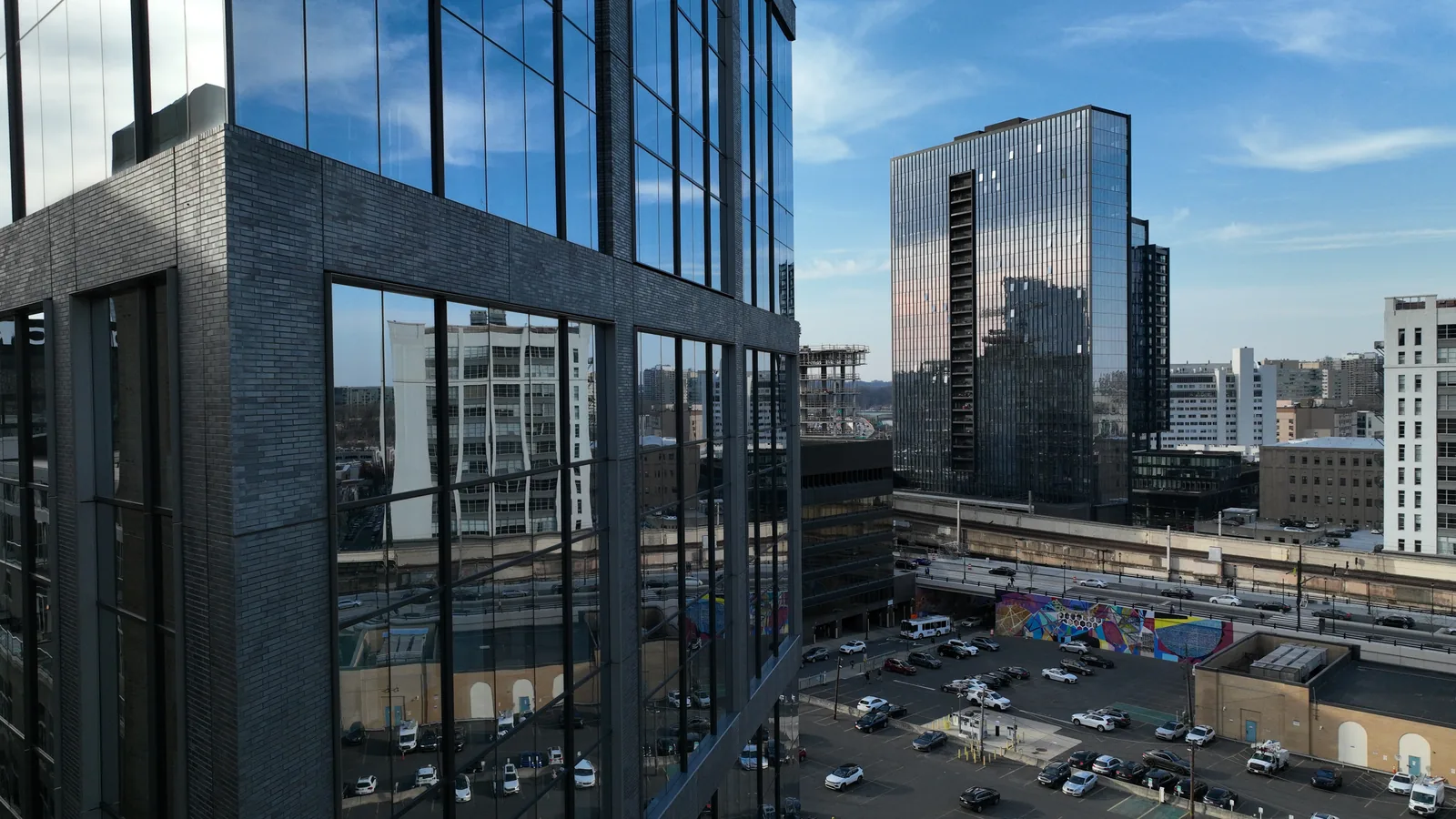 The upper corner of 2222 Market Street, King Klinker Obsidian Shadow