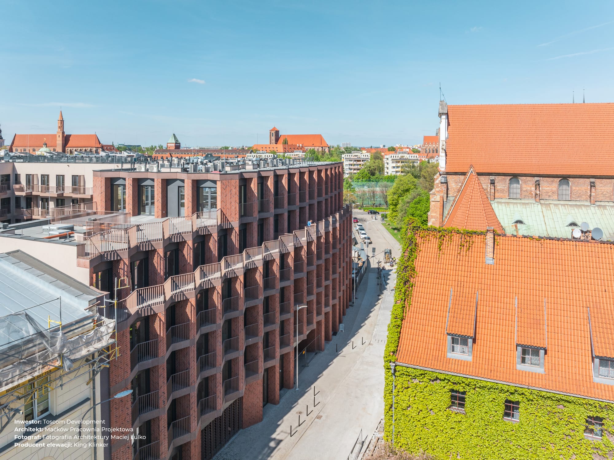 King Klinker brick slips, Bernardyńska apartments, Wrocław