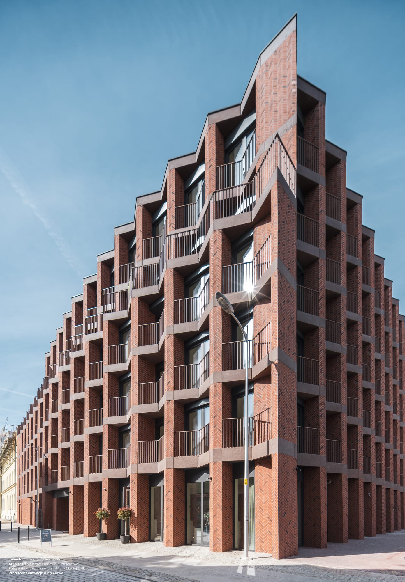 King Klinker brick slips, Bernardyńska apartments, Wrocław, Poland