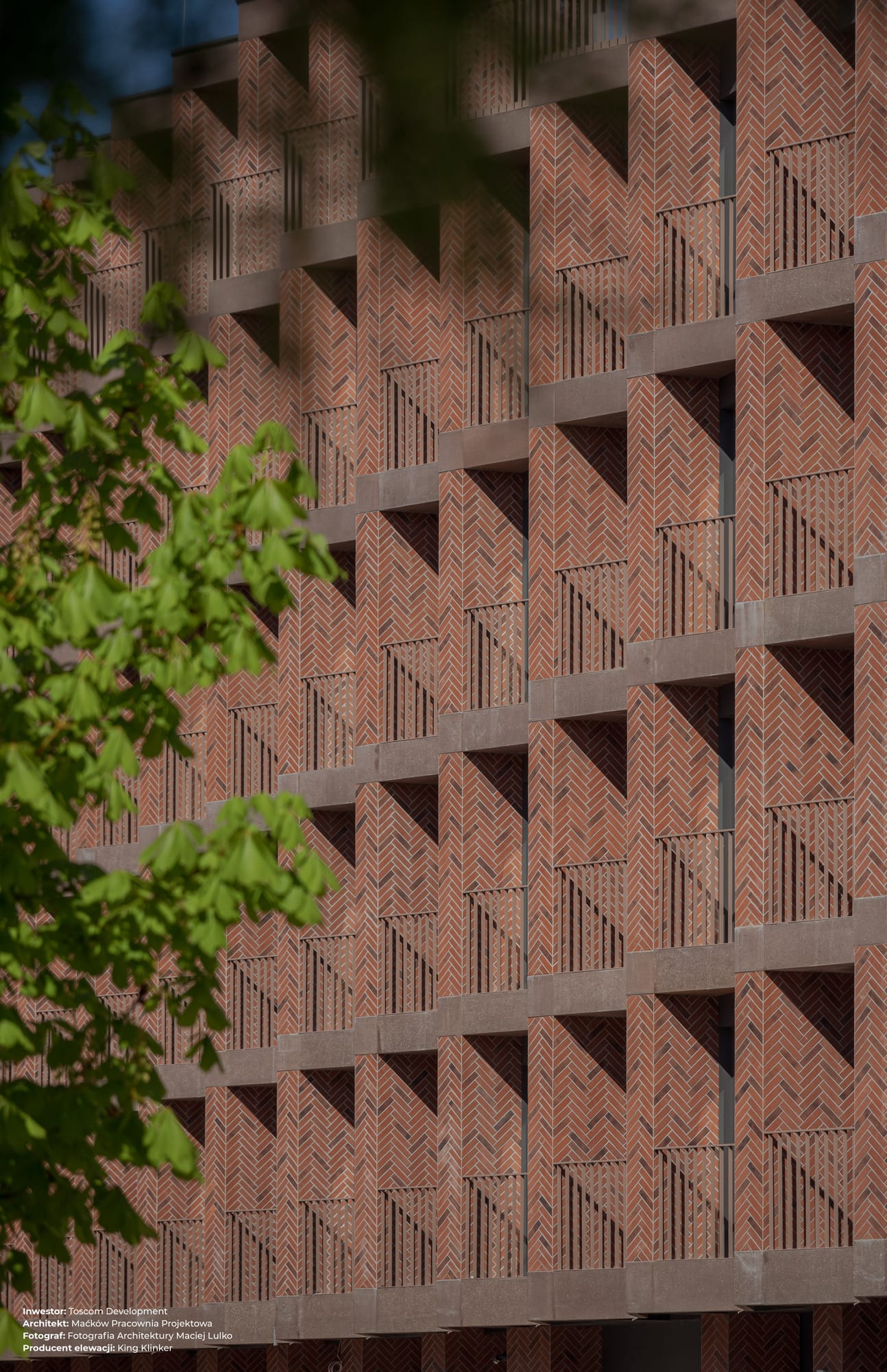 King Klinker brick slips, Bernardyńska apartments, Wrocław, Poland