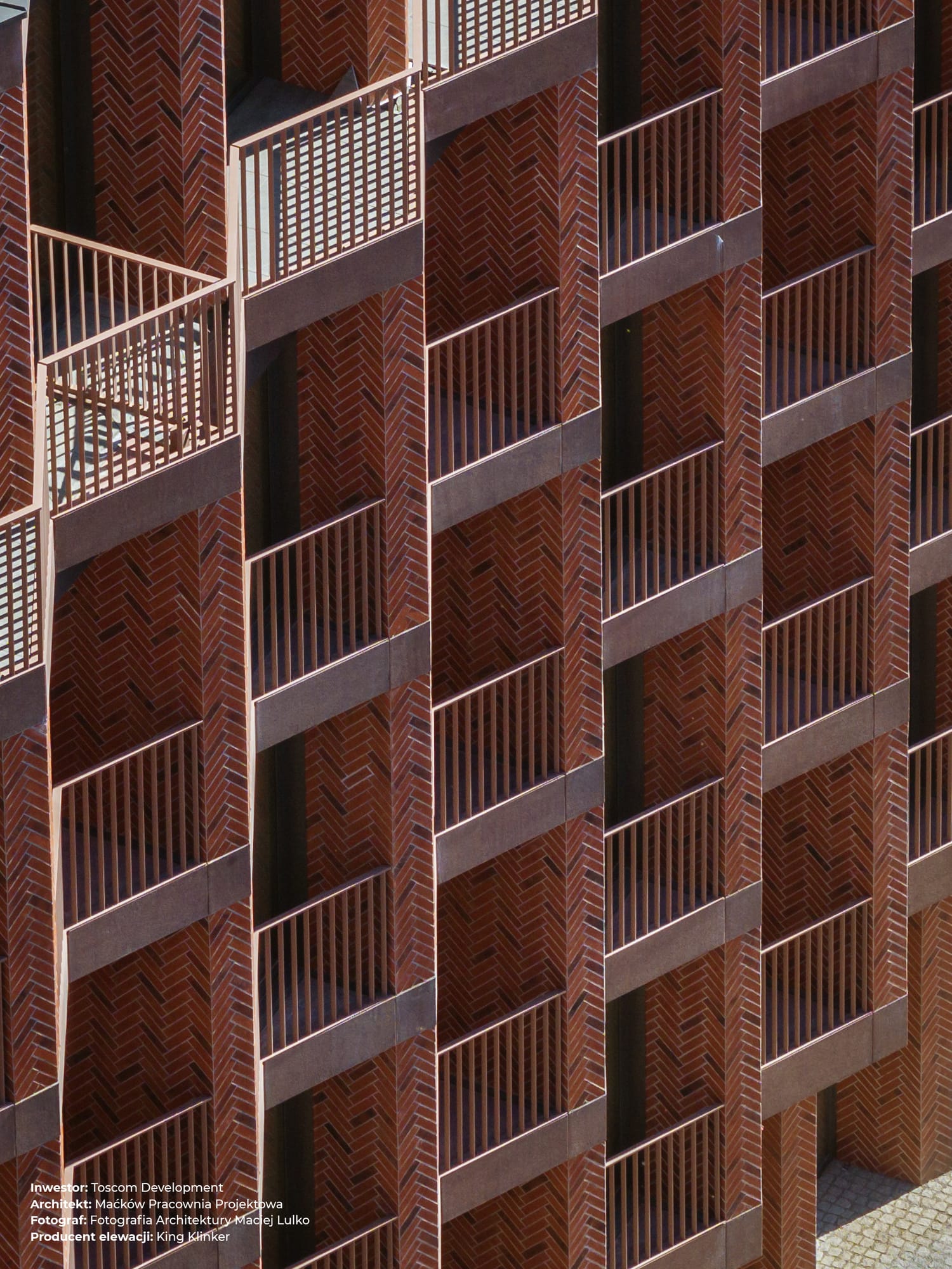 King Klinker brick slips, Bernardyńska apartments, Wrocław, Poland