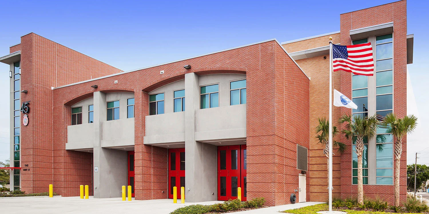 Endicott thin brick, Clearwater Fire Station #45, Clearwater, Florida