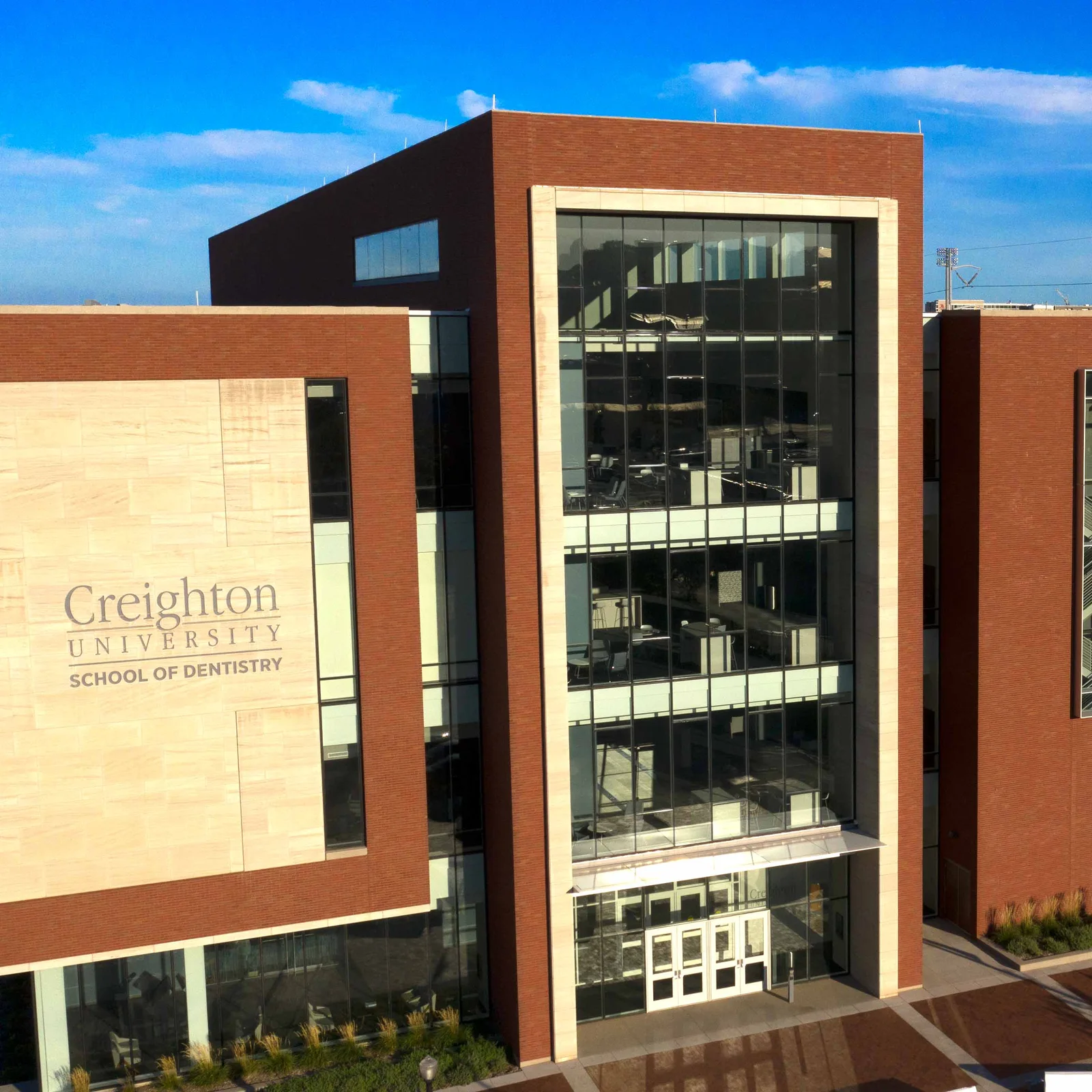 Creighton University School of Dentistry, Omaha, Nebraska, faced in Endicott thin brick