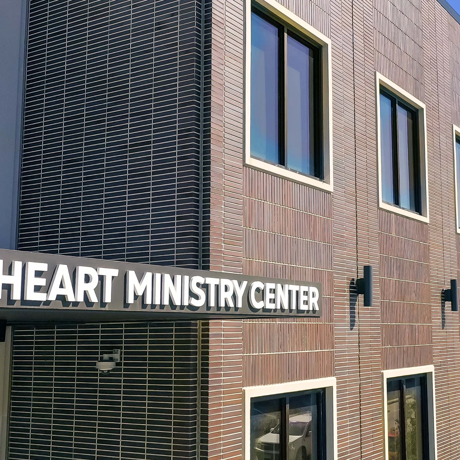 Heart Ministry Center, Omaha, Nebraska, faced in Endicott Sienna Ironspot