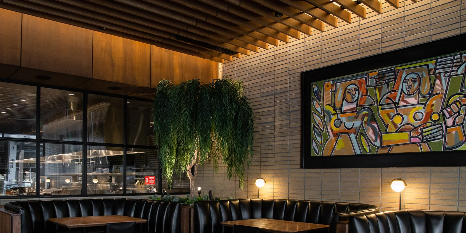 Endicott thin brick, Joey DTLA Restaurant, Los Angeles, California