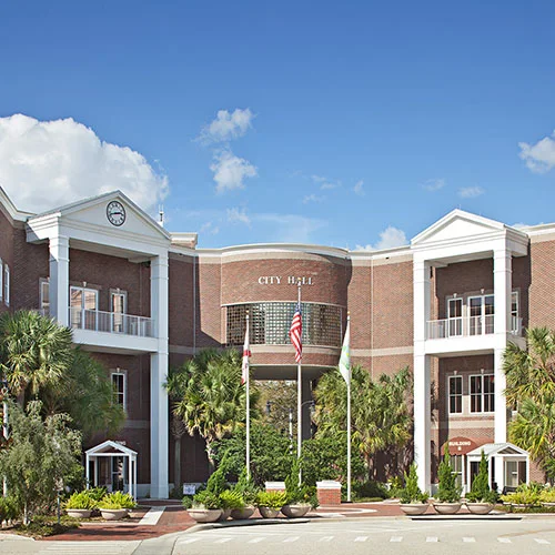 St. Cloud City Hall, St. Cloud, Florida, faced in Endicott Gray Blend, Autumn Sands