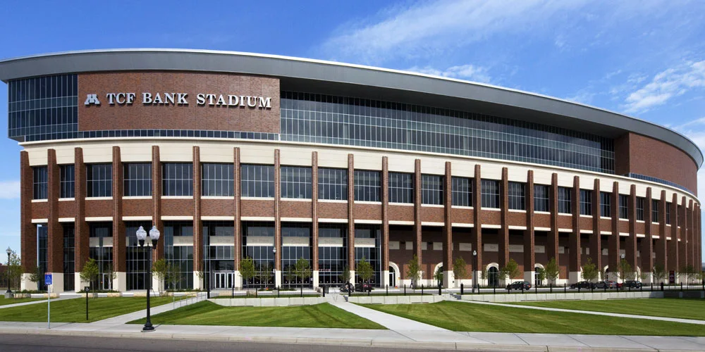 Endicott thin brick, TCF Bank Stadium, now Huntington Bank Stadium, Minneapolis, Minnesota