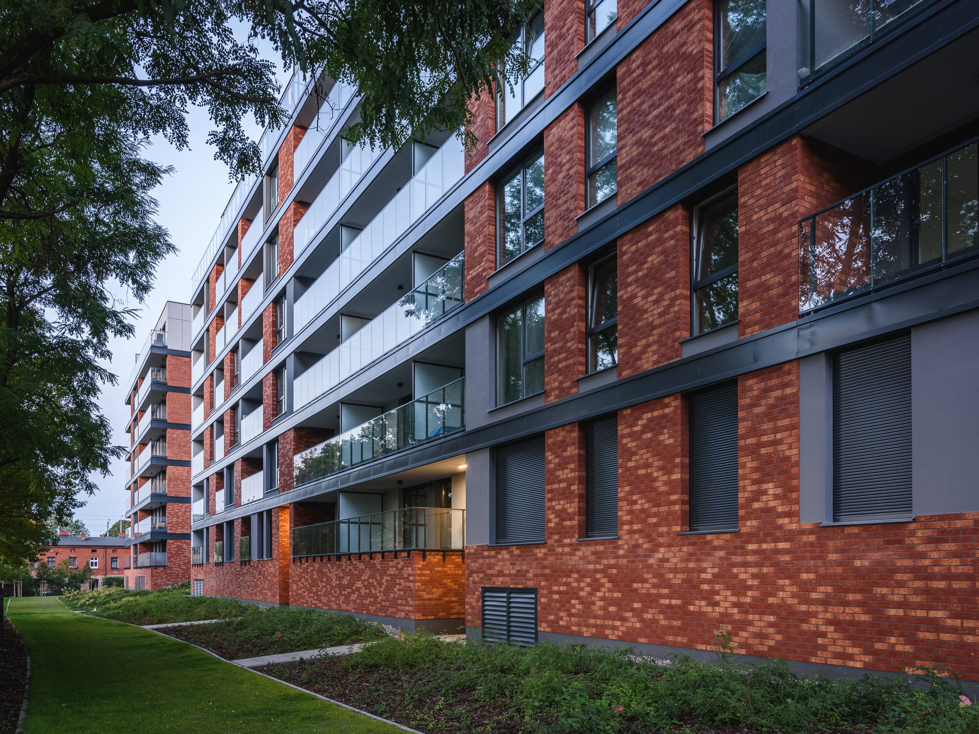King Klinker brick slips, Goplana apartments, Poznań, Poland