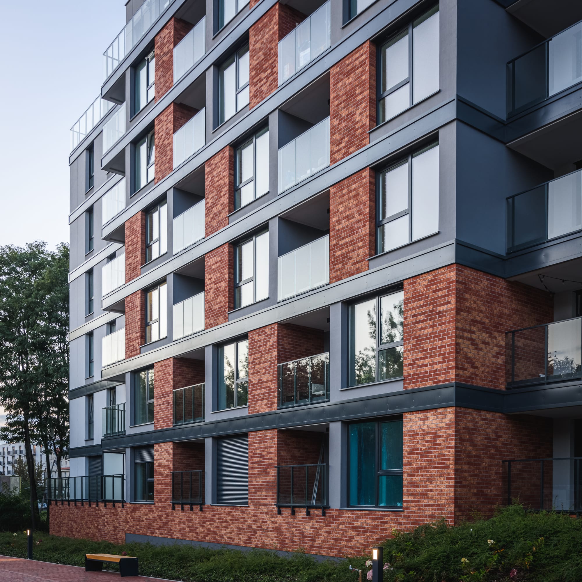 King Klinker brick slips, Goplana apartments, Poznań, Poland