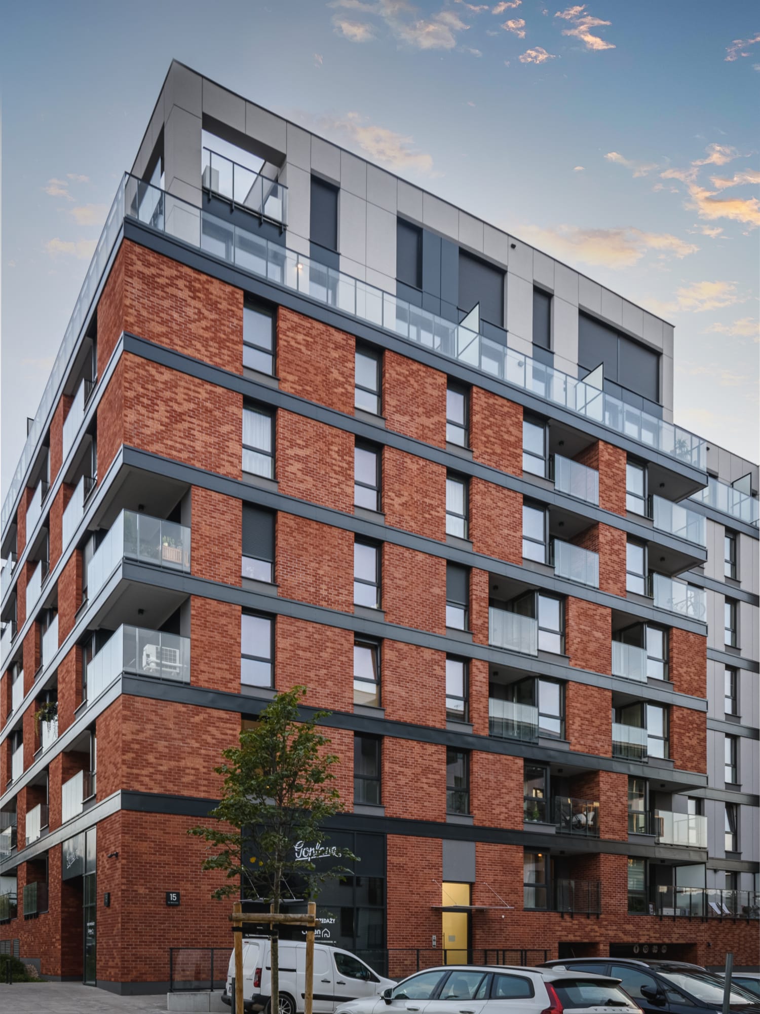 King Klinker brick slips, Goplana apartments, Poznań, Poland