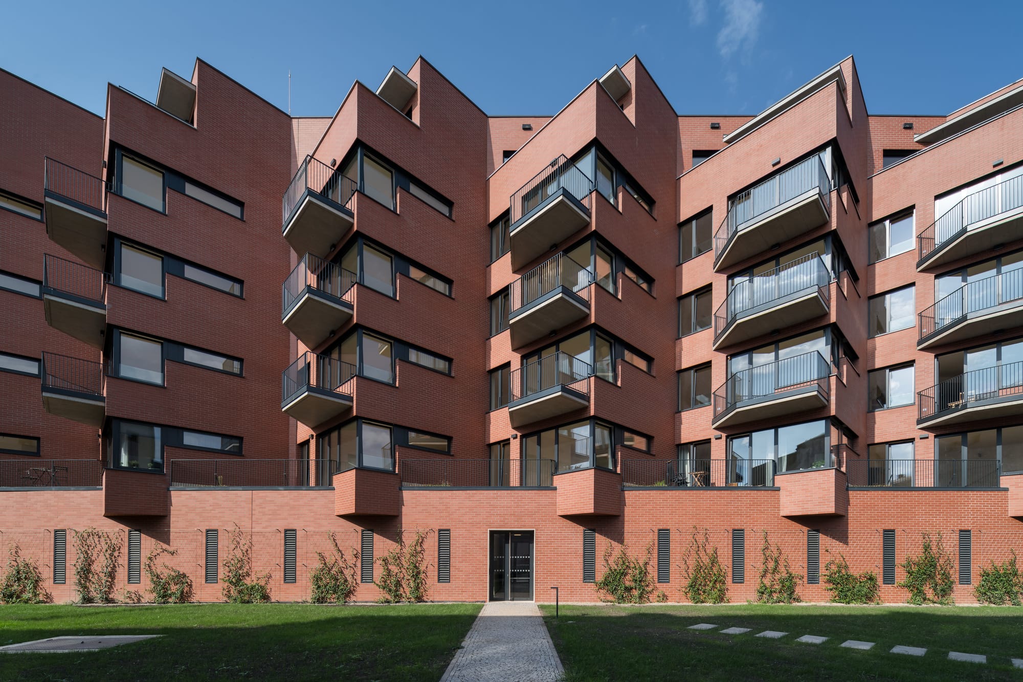 King Klinker brick slips, Old Brewery Residence, Brno, Czech Republic