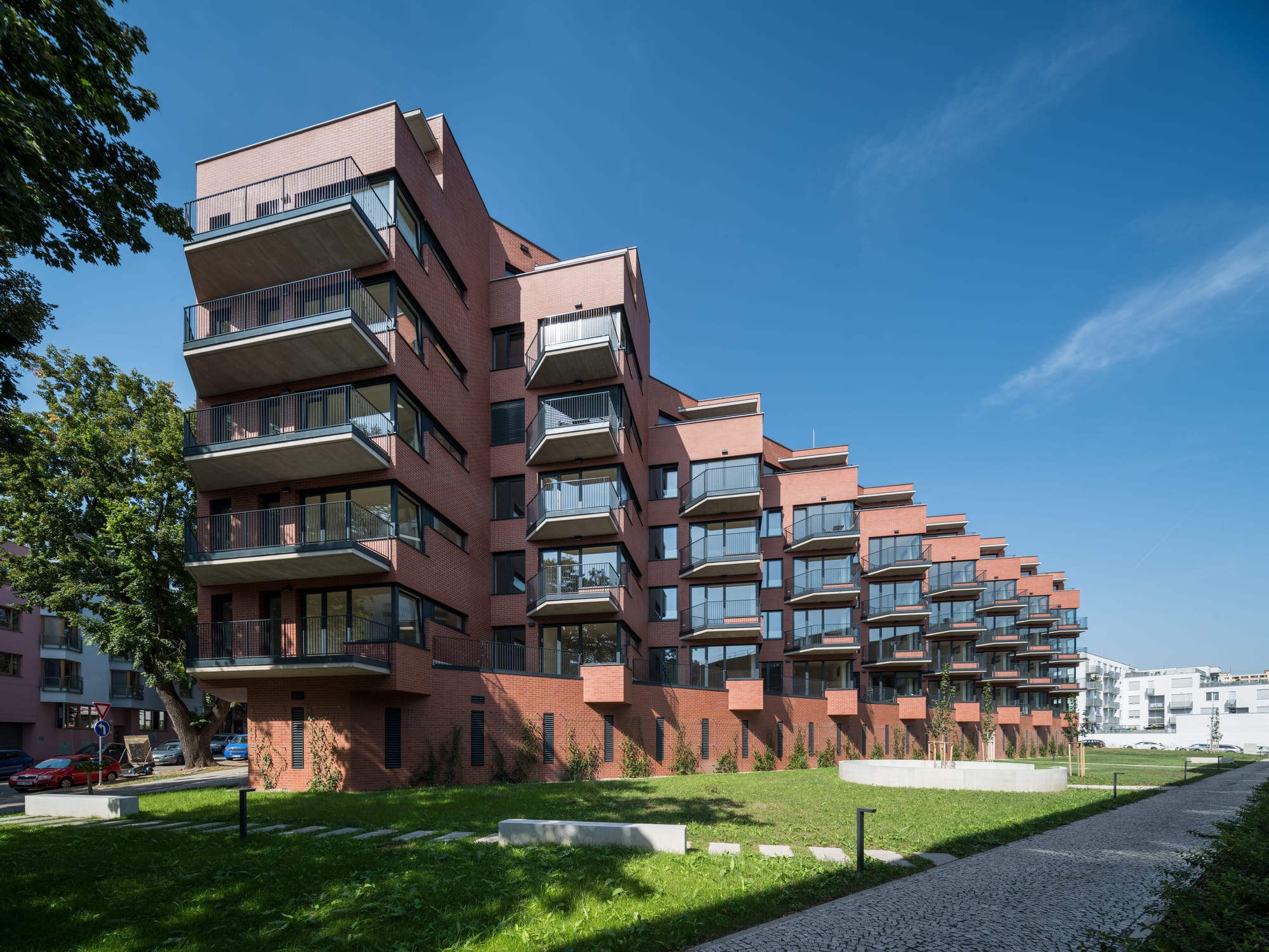 King Klinker brick slips, Old Brewery Residence, Brno, Czech Republic