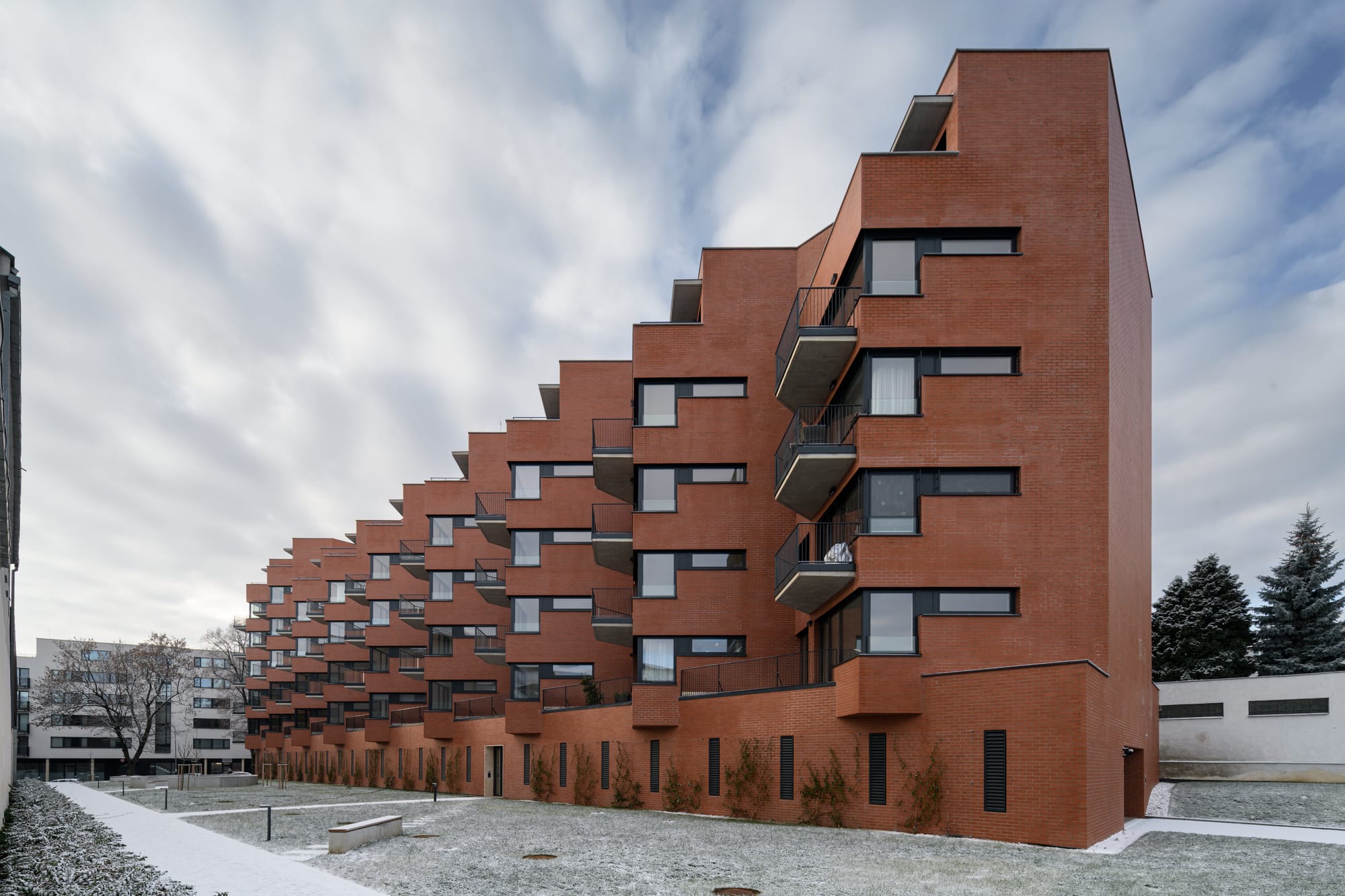 King Klinker brick slips, Old Brewery Residence, Brno, Czech Republic