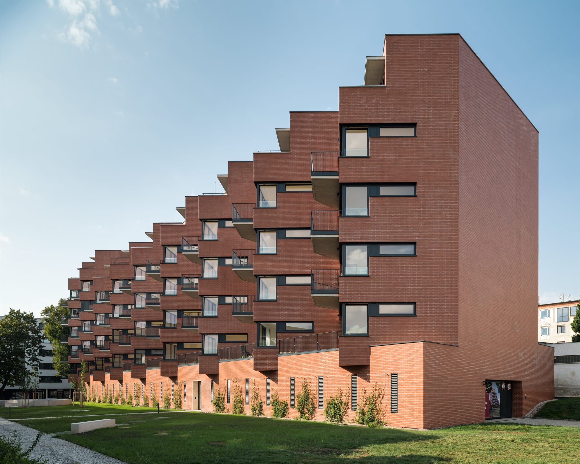 King Klinker brick slips, Old Brewery Residence, Brno, Czech Republic