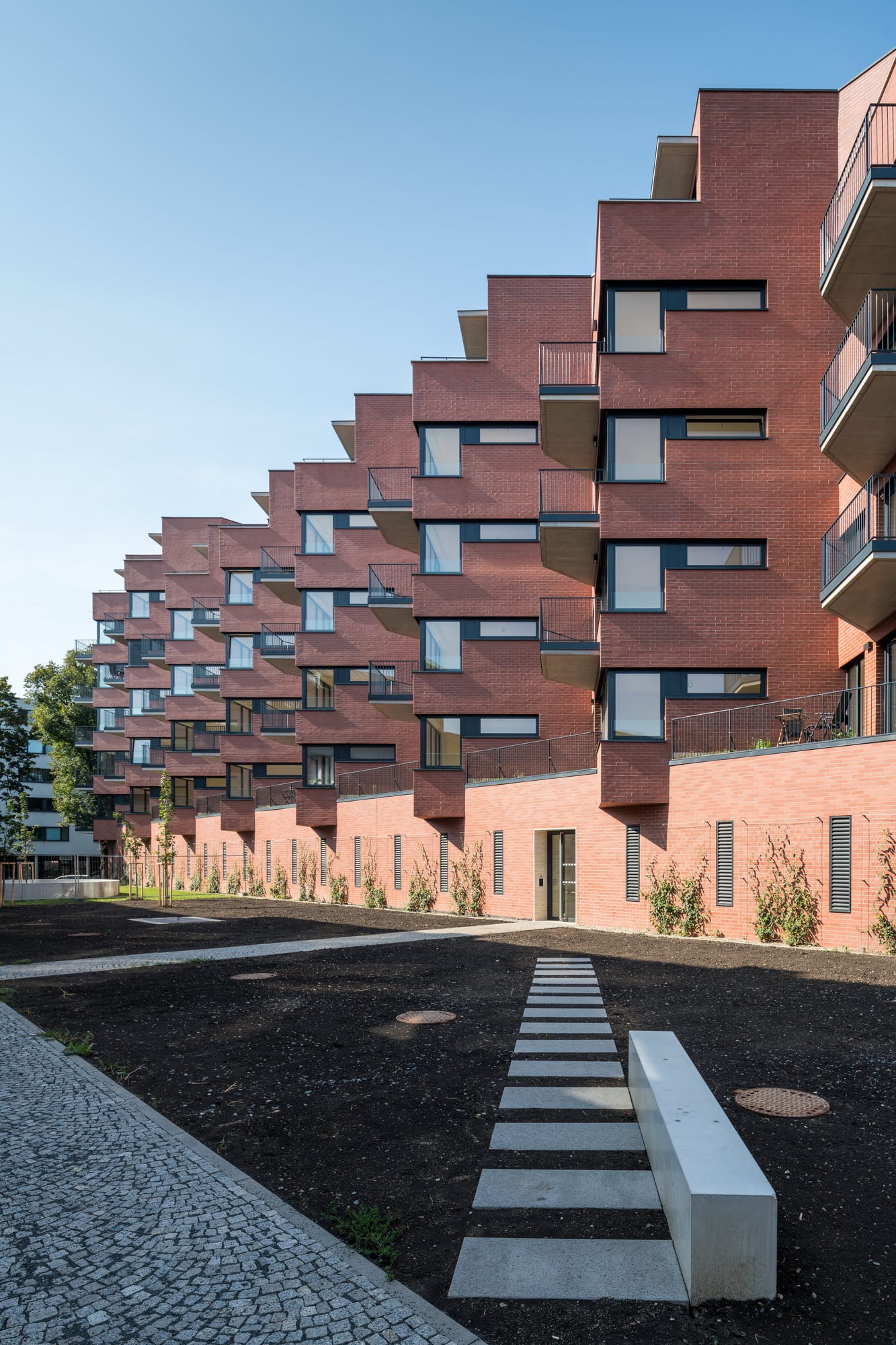 King Klinker brick slips, Old Brewery Residence, Brno, Czech Republic