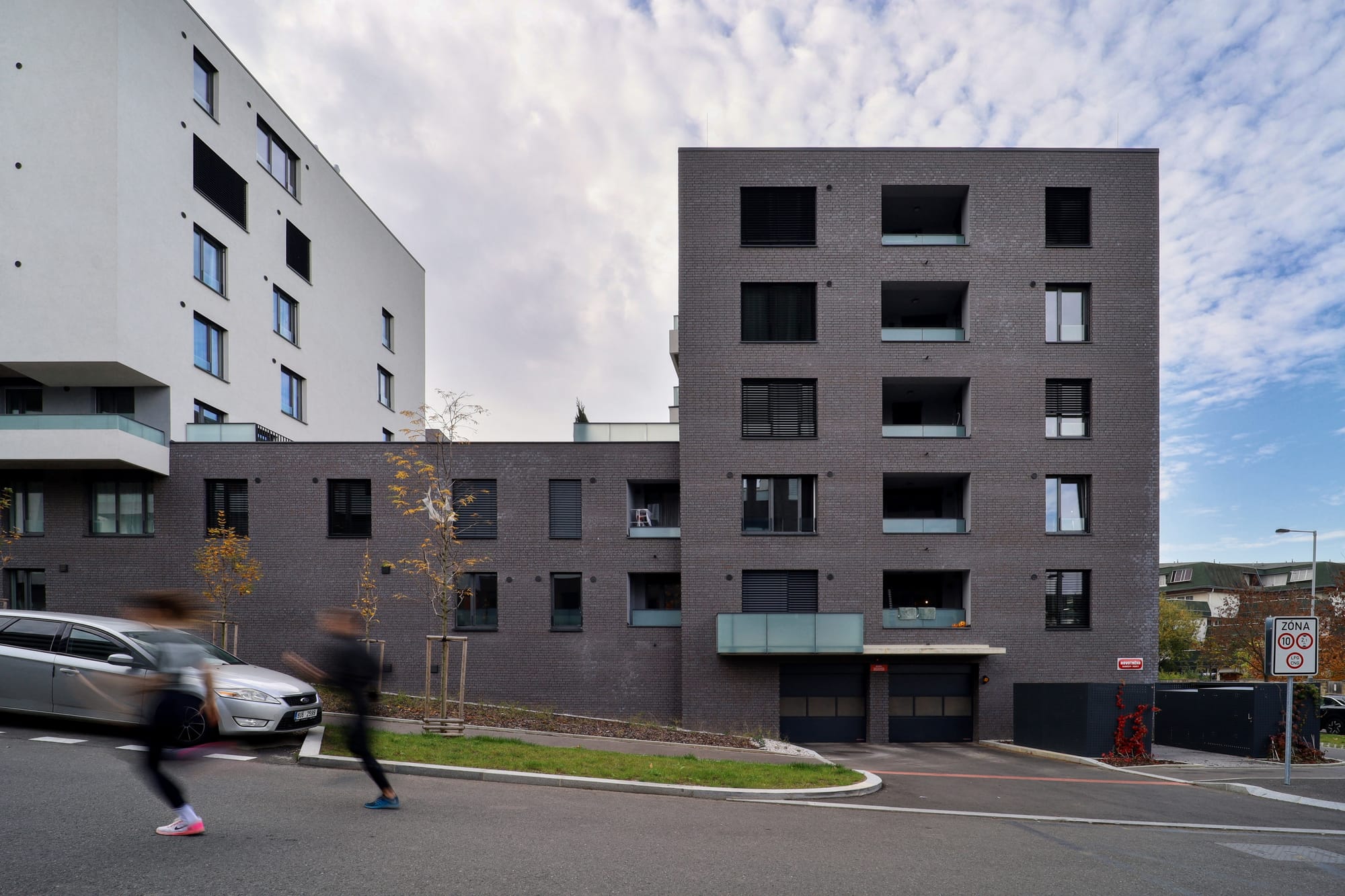 King Klinker brick slips, Ranta apartments, Prague, Czech Republic