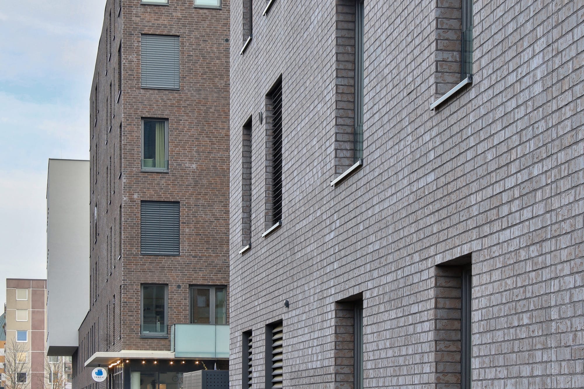 King Klinker brick slips, Ranta apartments, Prague, Czech Republic