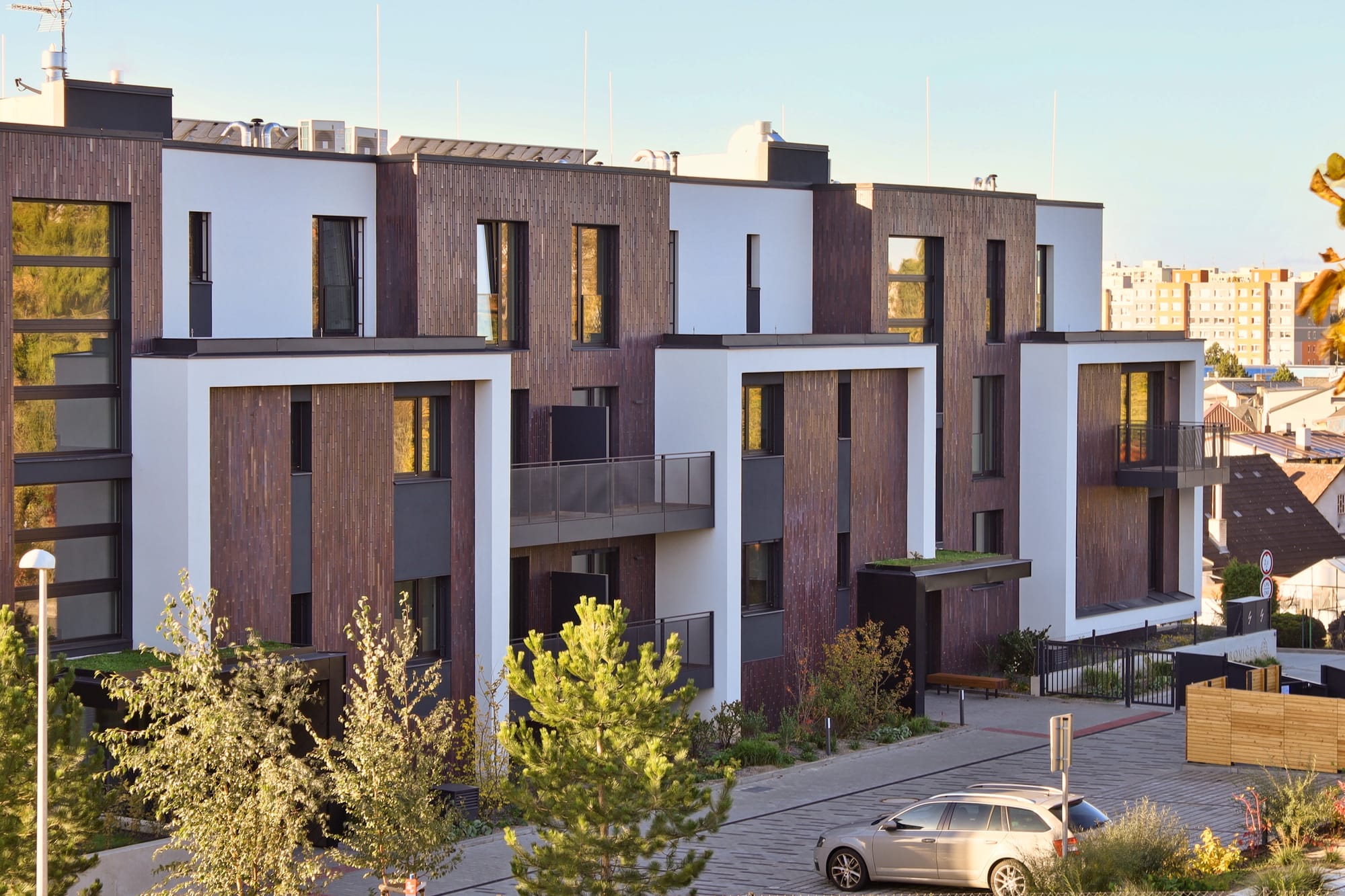 King Klinker brick slips, Residence U Boroviček, Prague, Czech Republic