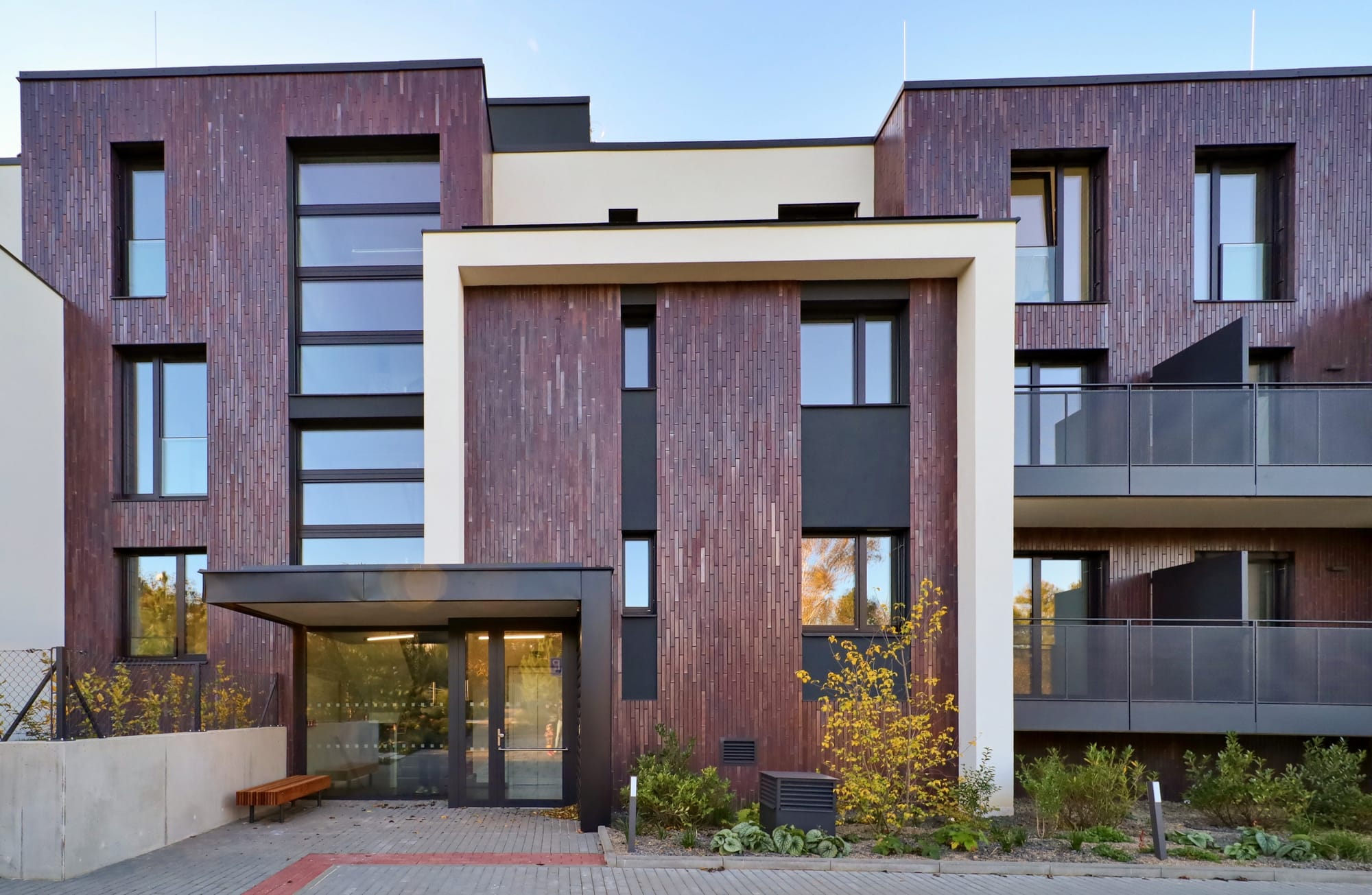 King Klinker brick slips, Residence U Boroviček, Prague, Czech Republic