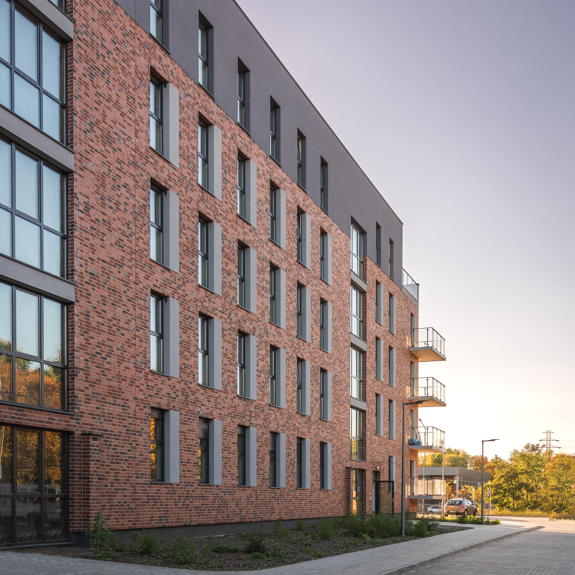 King Klinker brick slips, Sagaris Malta apartments, Poznań, Poland