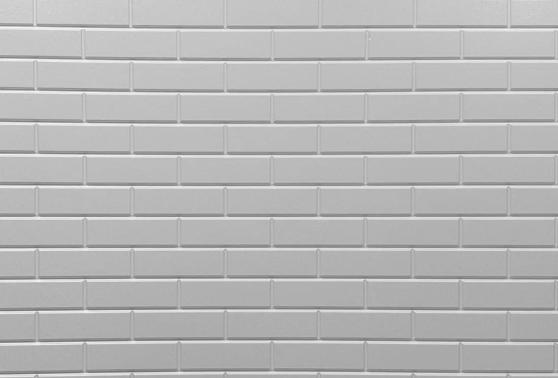 Half bond modular raked formliner pattern cast in concrete