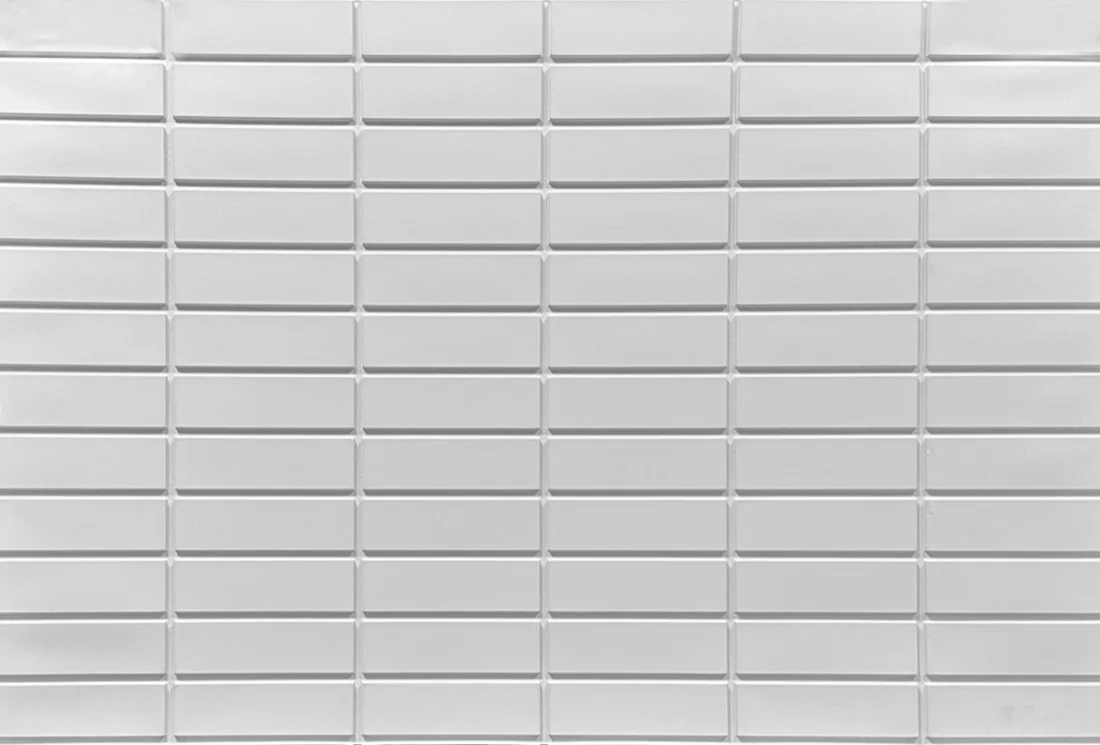 Stacked bond modular raked formliner pattern cast in concrete