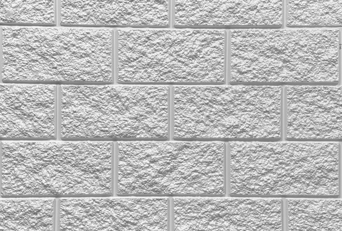 Half bond 8x16 split face block formliner pattern cast in concrete