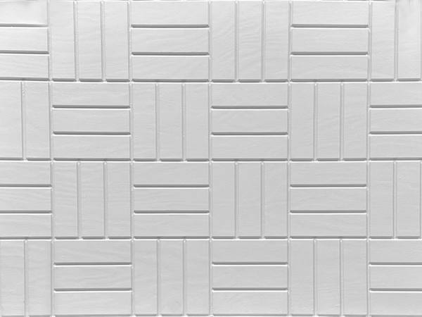 Basketweave modular formliner pattern cast in concrete